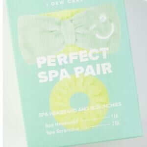 I Dew Care Perfect Spa Pair Headband and Scrunchies Set, Blue and Yellow